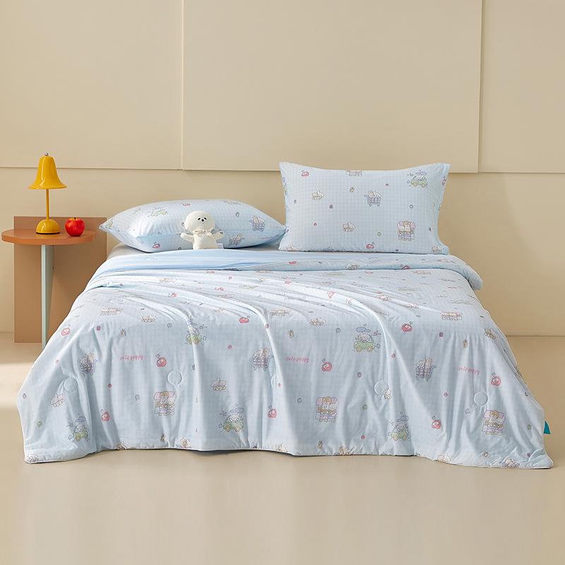 

Silky Ice Cream Print Summer Quilt - Breathable, Refreshing, Child-Friendly 110*150cm Single Quilt