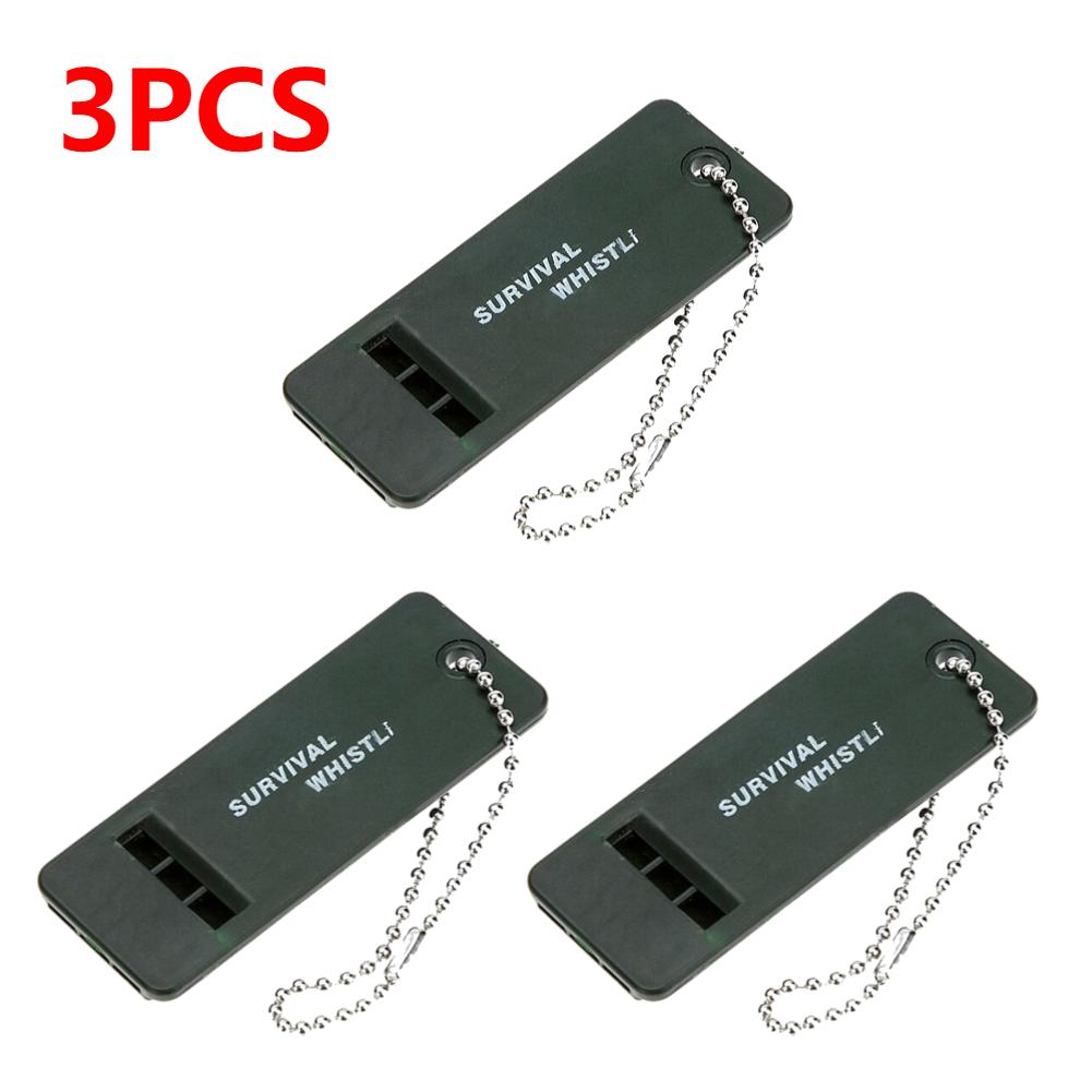 High Decibel Emergency Survival Whistle 3-Frequency Whistle Portable Keychain Camping Hiking Survival Whistle Outdoor Tools