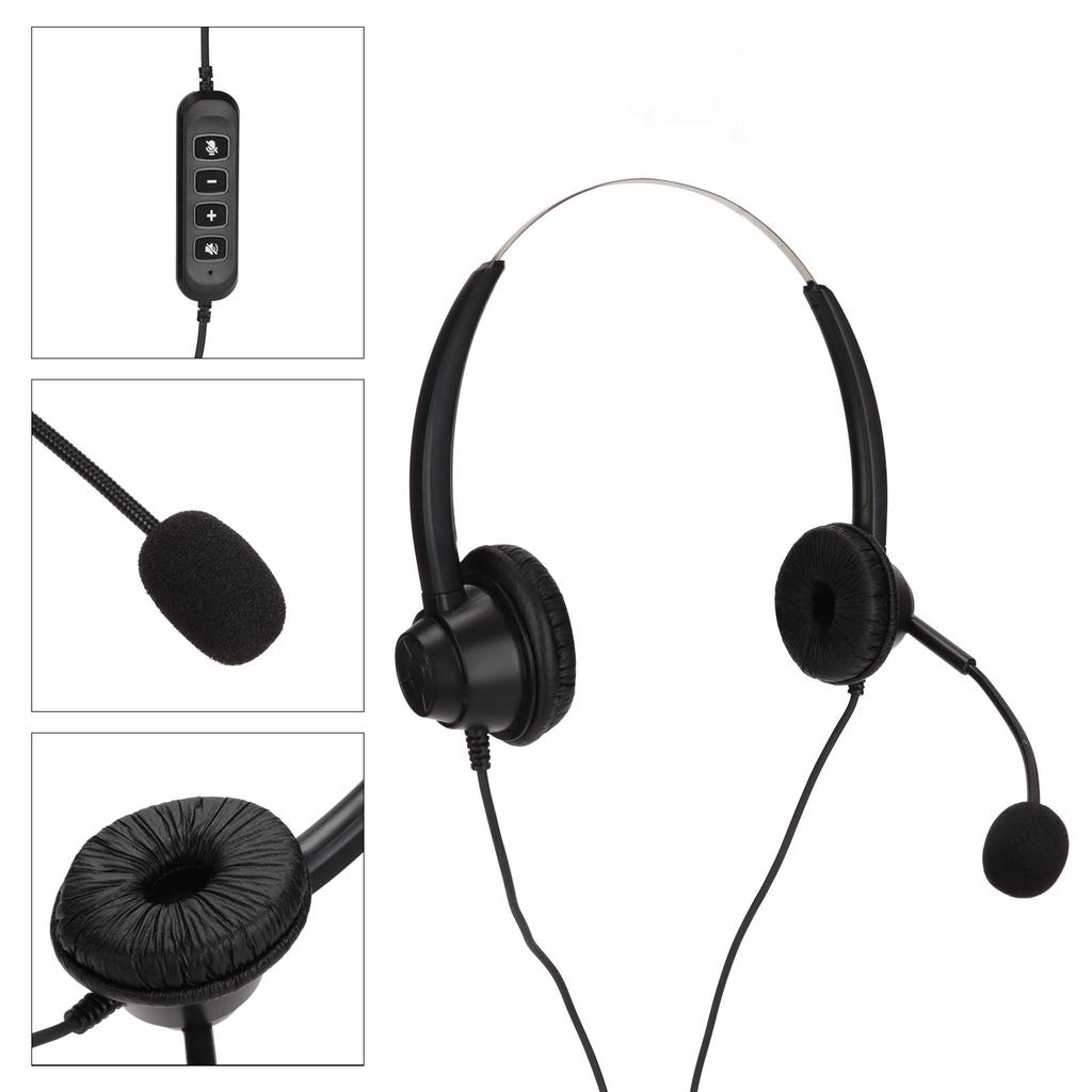 H360DUSB3 USB Business Headset Binaural USB Headset Supports Speaker Volume Adjustment Volume Mute Mic Mute