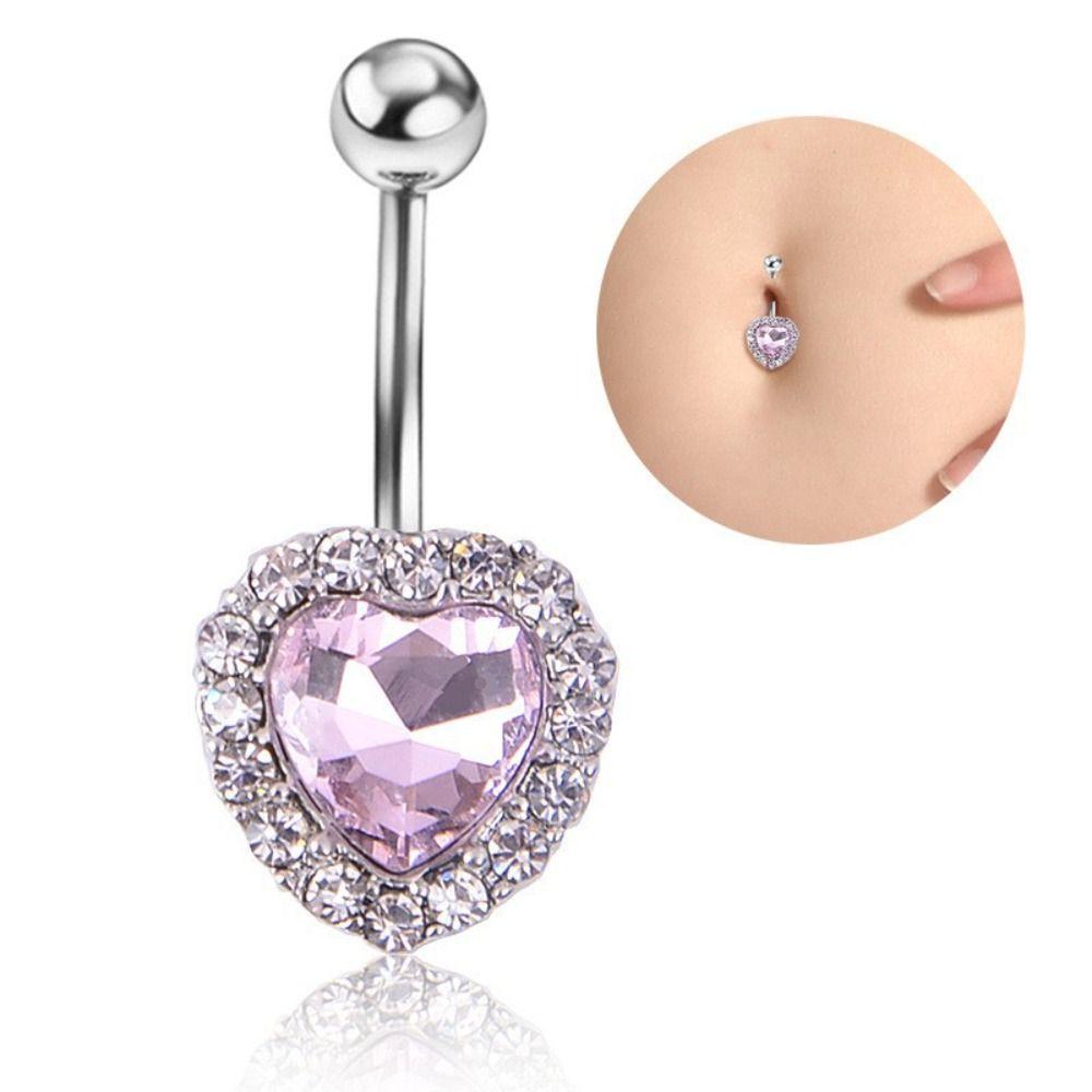 Edelstahl Zirkon Bauchnabelring Strass Körperpiercing Schmuck Damen