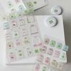 Fresh Four-Leaf Clover Plaid Jelly Stickers - Lucky Bag DIY Girly Heart Theme for Summer