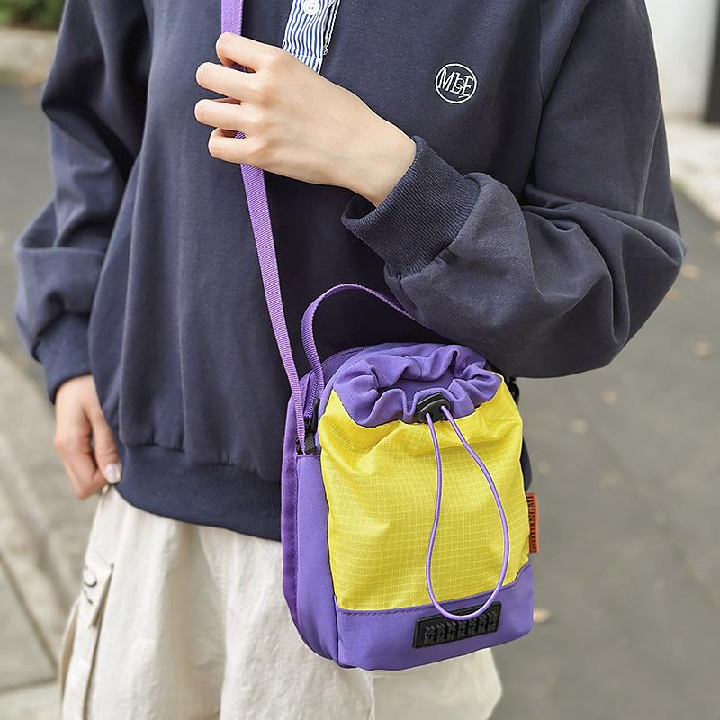 Popular small bag women's summer new trend fashion portable messenger bag casual bucket mobile phone bag