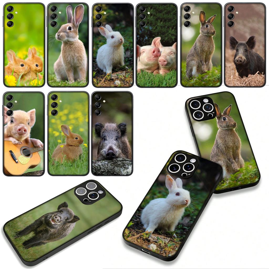 for Motorola Moto Edge 70 60 Fusion 40 NEO 20 Pro G Stylus G56 G96 G71 G73 G52 G41 G42 G50 G51 Phone Case Rabbit Wild Boar Pig