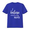 I Believe In The Power of Prayer T Shirt Vintage Washed Casual Homme Top For Everyday Wear Stylish Breathable Graphic Stretched