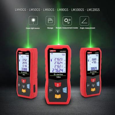 UNI-T Cyfrowy Dalmierz Zielony Laserowy Miernik Odległości LM40GS LM50GS LM60GS LM80GS LM100GS LM120GS Dalmierz Wewnętrzny i Zewnętrzny