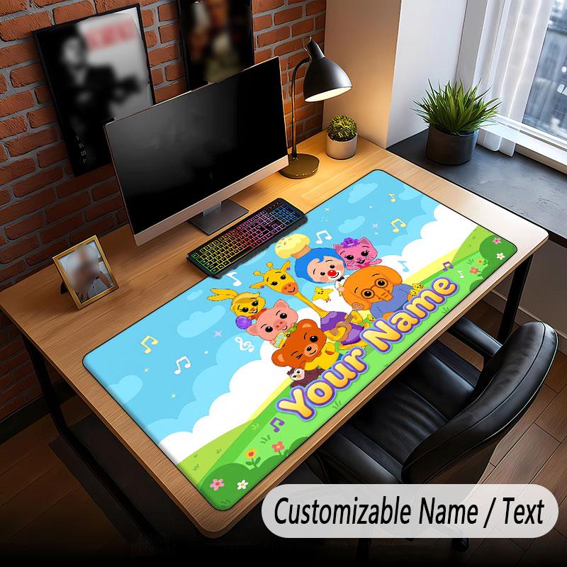 Custom Name Text Big Mouse Pad,El Payaso Plim Plim Soft Non Slip Extended Desk Mat For Home Office