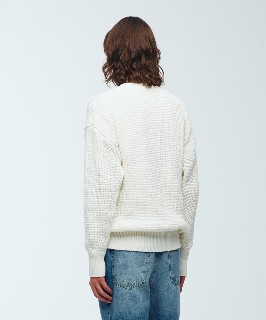 KNITTED Heavy Waffle Round Knit Ivory