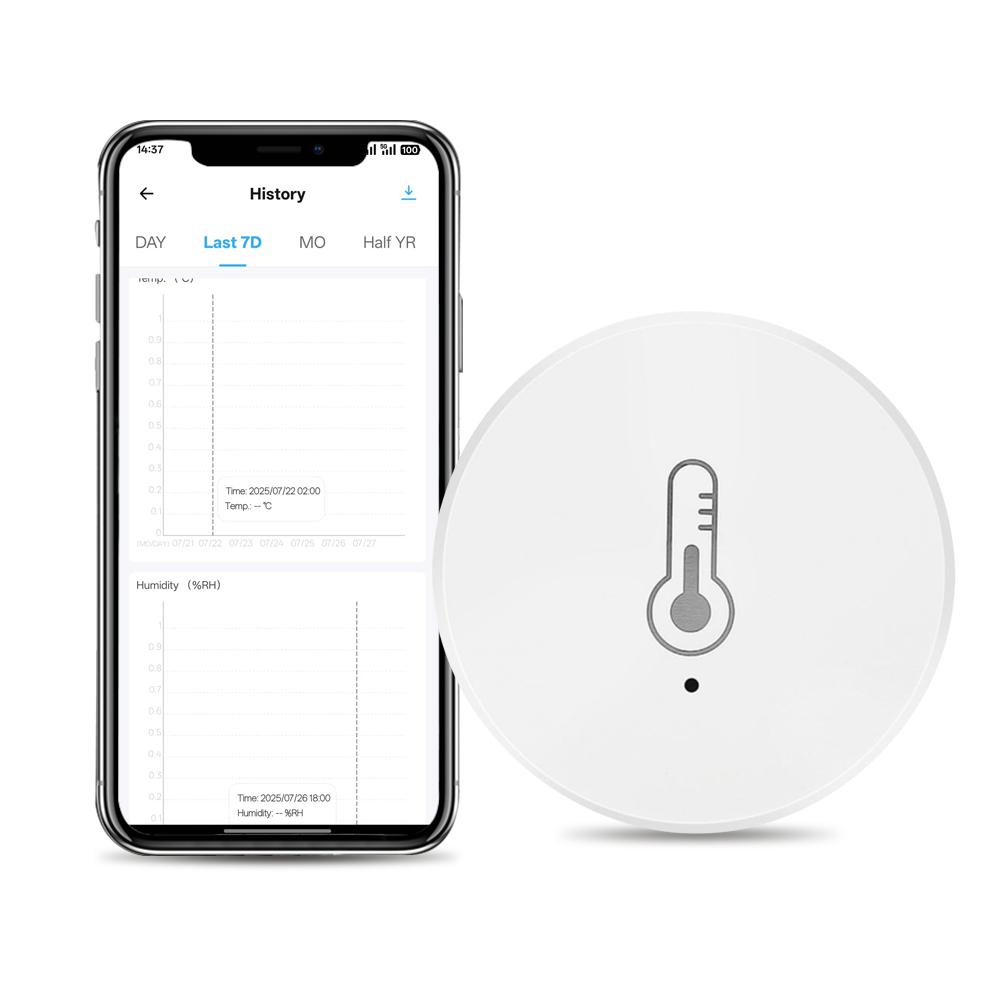 Haozee Ewelink Zigbee 3.0 Temperature And Humidity Sensor Remote Monitor Battery Powered Work With Alexa Google Home