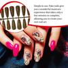 24 Pieces False Nails Extra Long Coffin Style Fingernail Patch Nail Tips DIY Supplies Manicure Decoration for Home Salon