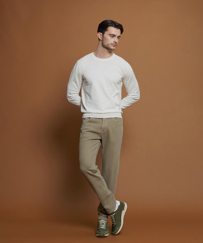 PANICALE White Viscose Blend Round Knit (Type A)