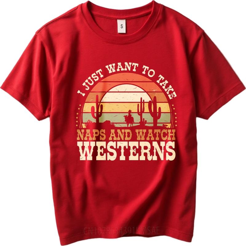 Street Wear Boys short sleeve tshirt Black Sunset Cactus Cowboy Horse Naps Westerns fashion Unisex tops Unisex fashion tshirt