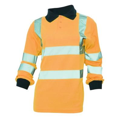 Ladies/Womens Hi-Vis Long Sleeve Polo Shirt (Pack of 2)