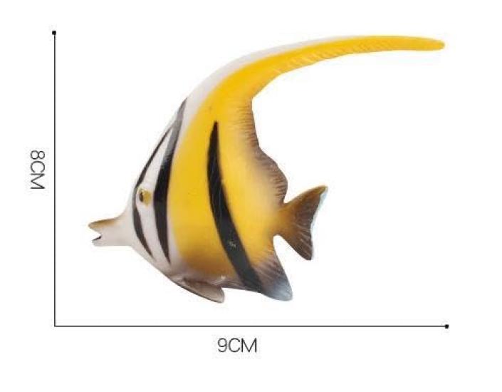 [Nekogamiyama] Angelfish Tropical Fish Figure Model Miniature Ornament Decor Collector's Model