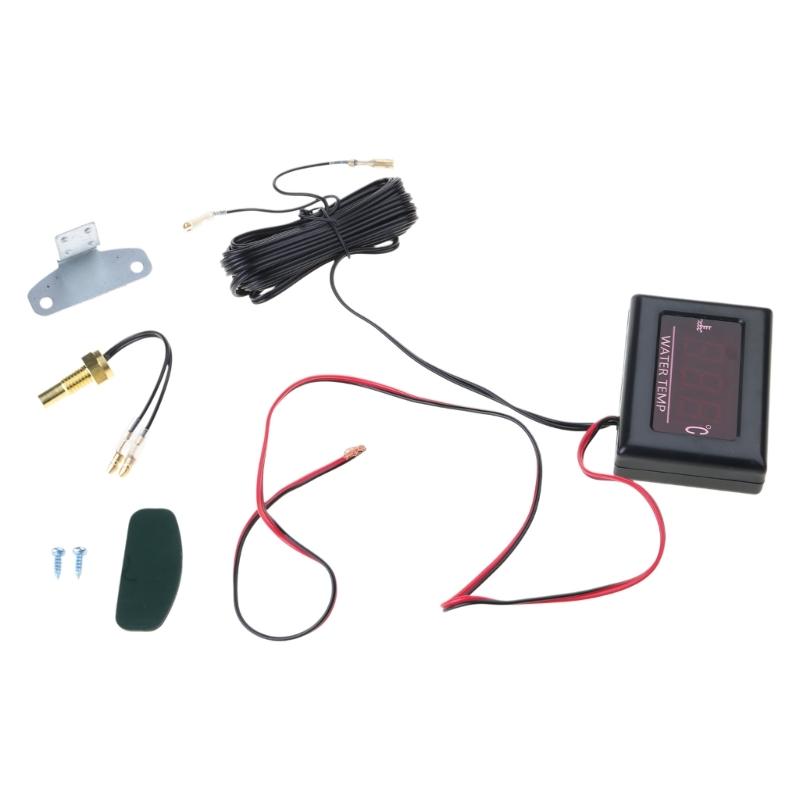 Universal Motorcycle Digital Thermometer Instrument Water Temp Meter Gauge Sensor for Head Plug 8mm 10mm 12mm 14mm 16mm