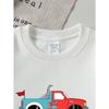 European Sizes Monster Truck Red Blue Flame Girls' Crew Neck Sweatshirt, Western Top, Long Sleeved, Casual for Little Girls.