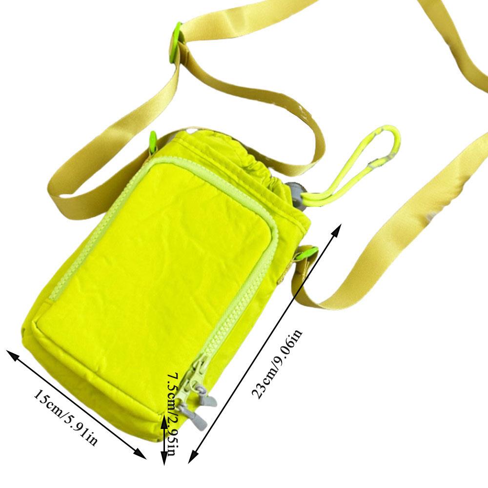Portable Running Sport Water Bottle Cover With Strap Cup Sleeve Phone Bag Outdoor Camping Accessories Gym Water Bottle Bag