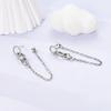 925 Sterling Silver Hoops Earrings With Zircon Sparkling Snake Bone Geometric Flower Earrings For Women Engagement Wed Jewelry