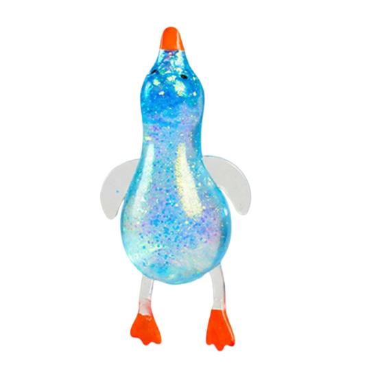 Glitter Duck Fidget Toy Stress Relief Clear Duck Sensory Toy Decompression Animal Stress