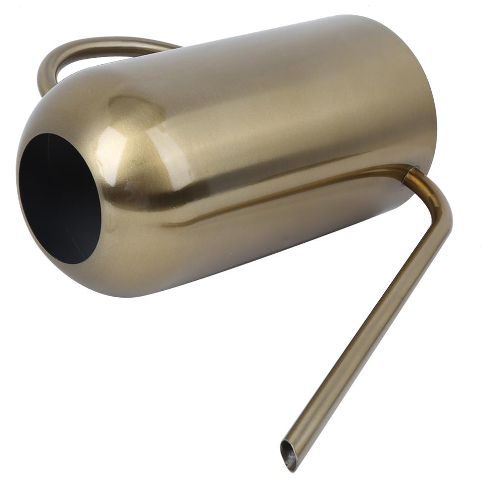 Stainless Steel Long Spout Watering Can Garden Watering Pot Irrigation Tool Gold 1.5L