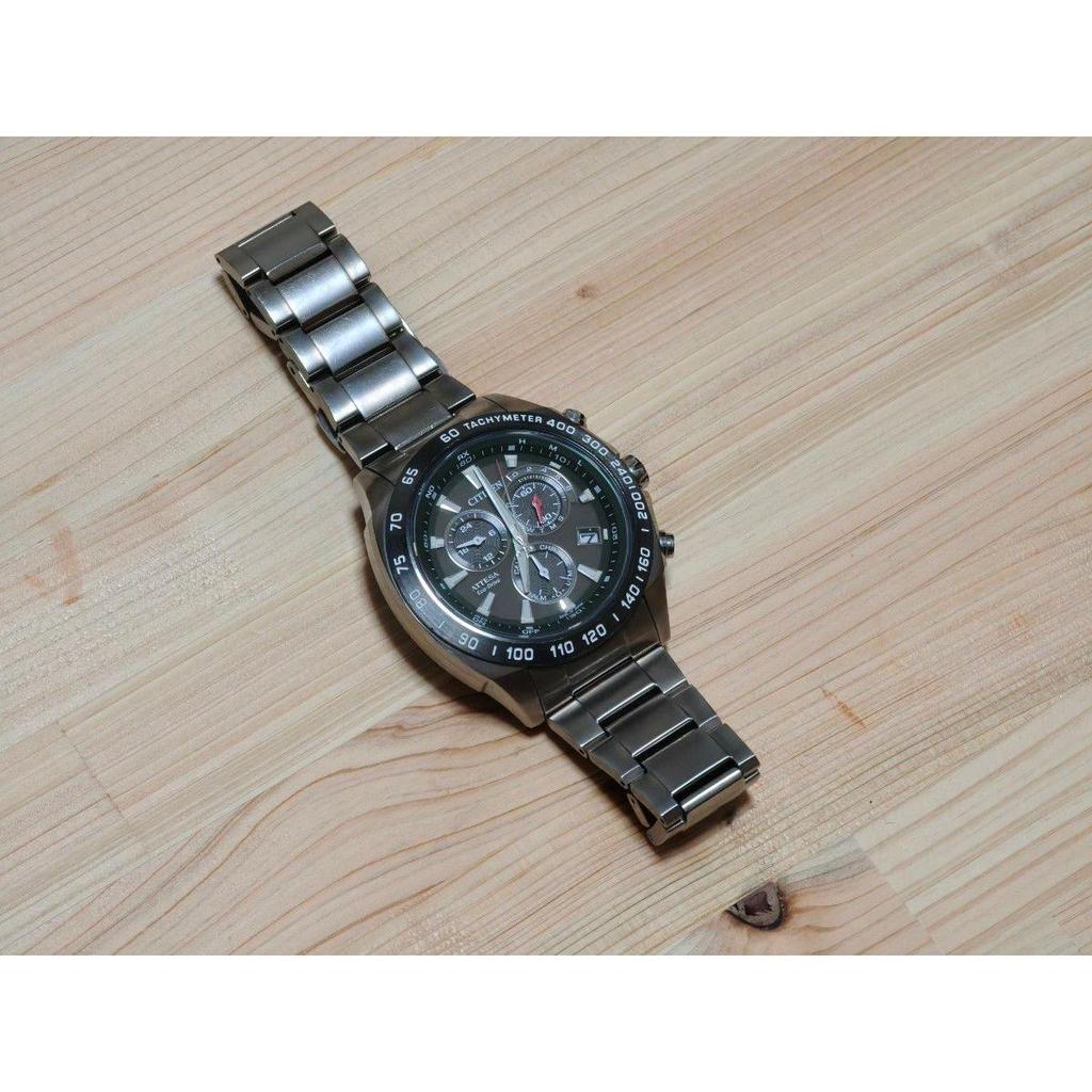 Used CITIZEN Quartz Analog Watch E610-T016251 ATTESA Solar Radio Eco Drive Chronograph
