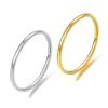 Exquisite Ring Eye-catching All-match Decorative Glittery Titanium Steel Simple Couple Ring for Anniversary