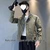 2025 Men's Trendy Windproof Stand-up Collar Workwear Jacket - Spring/Autumn Casual Korean Style