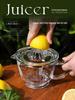 Glass Measuring Cup and Manual Juicer with Handle