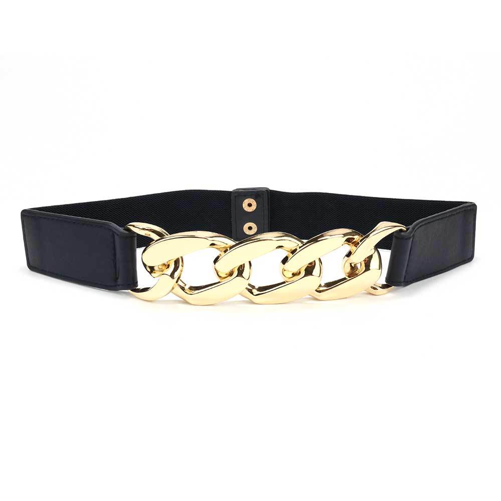 Belt Women'S Decoration Premium Metal Chain Women'S Belt Punk Wide Waist Seal Elastic Elastic Band