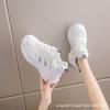 Dad Shoes Women's 2025 New Winter and Autumn Casual Shoes Children Show Their Feet Small Leather Mesh Light Running Platform Sports Shoes