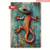 Metal Wall Art Gecko Bohemian Vinyl Poster for Bar