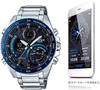 EDIFICE by Smartphone Tough Solar Business Stainless Waterproof CASIO Bluetooth, Compatible, ECB-900DB-1B Chronograph, Calendar, Analog/Digital,