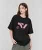 CARGOBROS FOR WOMAN Picnic Vibe Check Logo Short Sleeve T-Shirt (Black)