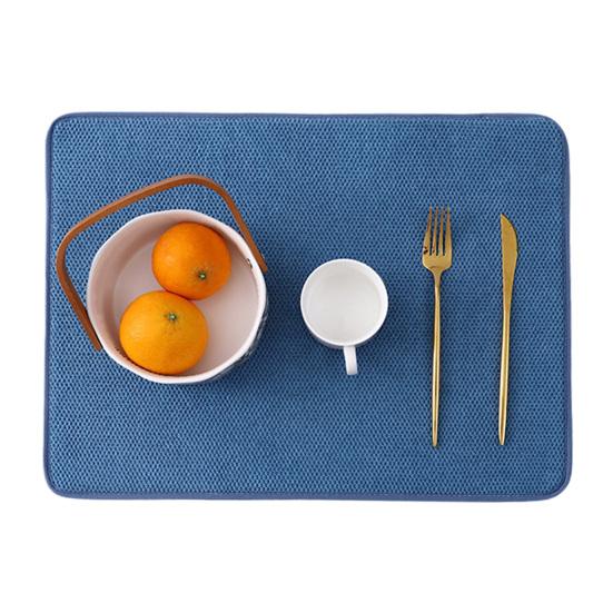 Yousheng Microfiber Drying Mat Super Absorbent Quick-Dry Dish Drying Pad for Kitchen Countertop Heat Resistant Dining Table Mat for Pots Pans Cups