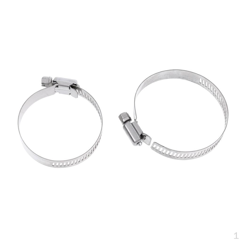 

2 Band Worm Drive Hose Clamps 304 Stainless 33-57mm