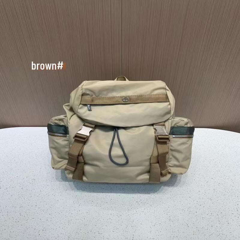 

Handun 14L Khaki Student Flap-Top Backpack