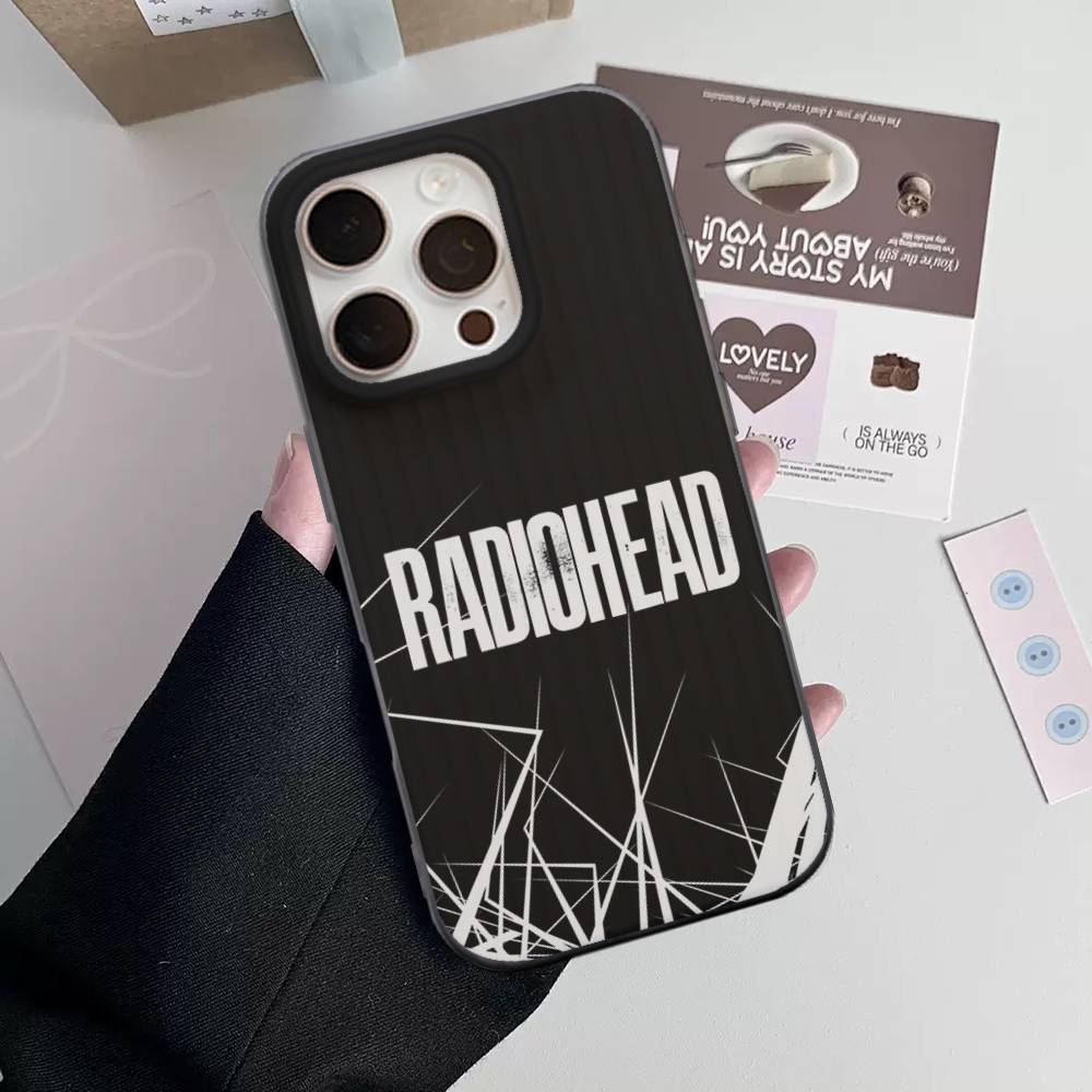 

R-Radiohead Rock Band Phone Case For IPhone 17 16 15 14 13 12 11 Pro Plus Pro Max Soft Stripe Cover iPhone 12