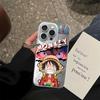 Black Soft Shell Phone Case for iPhone 16e 16 Pro Max 14 15 12 11 17 Air 14 Plus 13 Pro Cute Anime Ones Pieces Luffy