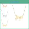 Elegante Collana con Lettera Angelo in Argento per Donna con Design Minimalista di Tendenza