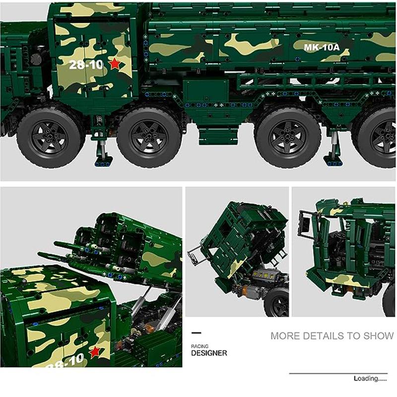 Mould King 23003 Technic ATV Moto Vigili Del Fuoco - Kit Costruzione Con Telecomando E App, Oltre 2100 Pezzi
