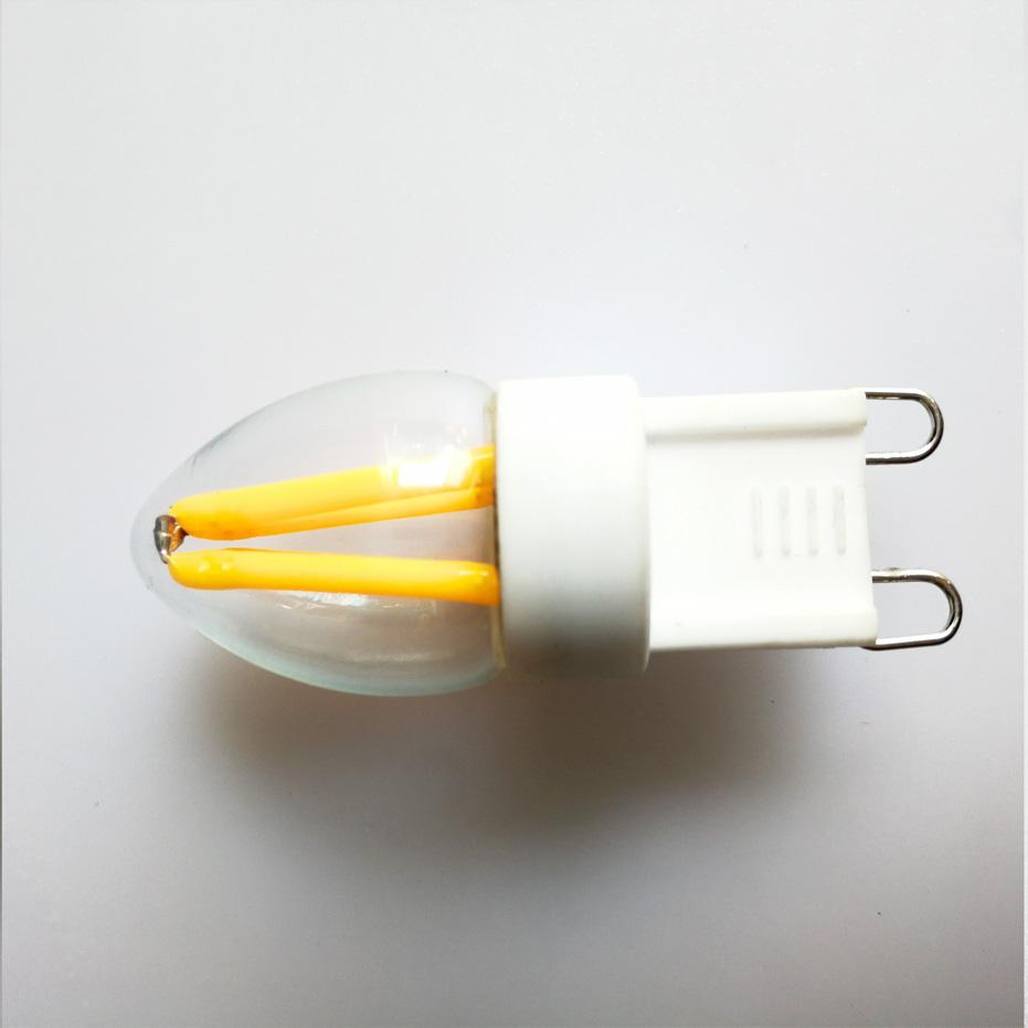 10 Bombillas LED G9 2W 3W Vidrio Filamento Lámpara AC220V Blanco Cálido Ahorro de Energía Reemplazo Halógeno para Candelabro