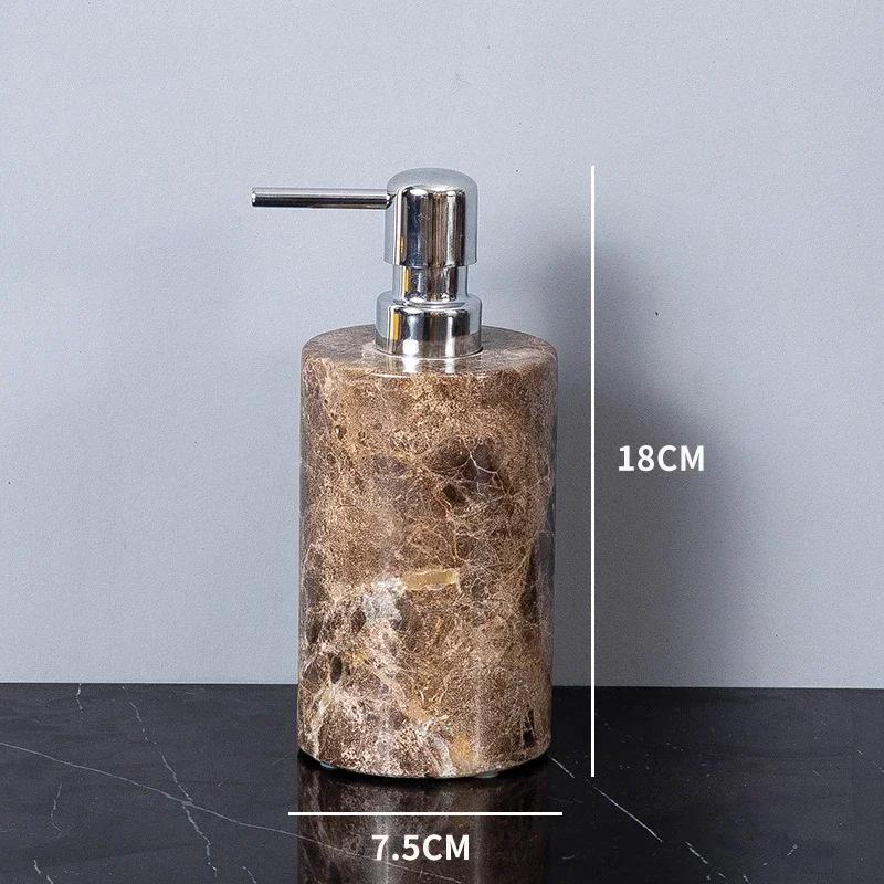 

Набір для ванної кімнати Emperador Dark Natural Marble Коричневий розкішний тримач для зубної щітки Мильниця Дозатор мила Аксесуари для ванної кімнати