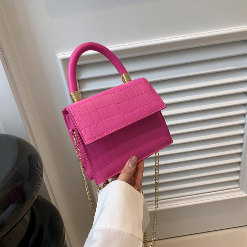 Trendy Street Style Pu Leather Chain Crossbody Bag For Women Summer 2023