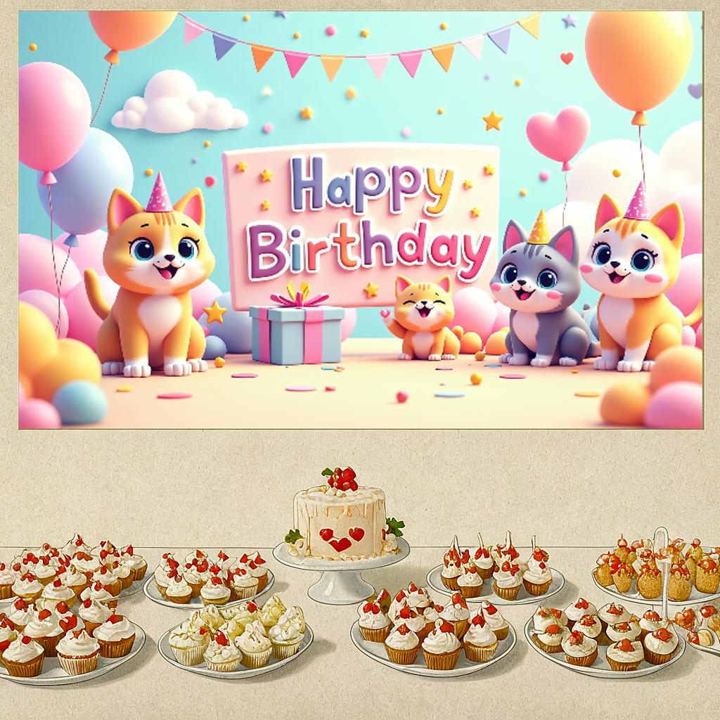 Party Backdrop Reusable Photo Prop  Shower Backdrop Large Animal Backdrop For Themed Party Kids’ Event Outdoor Gathering