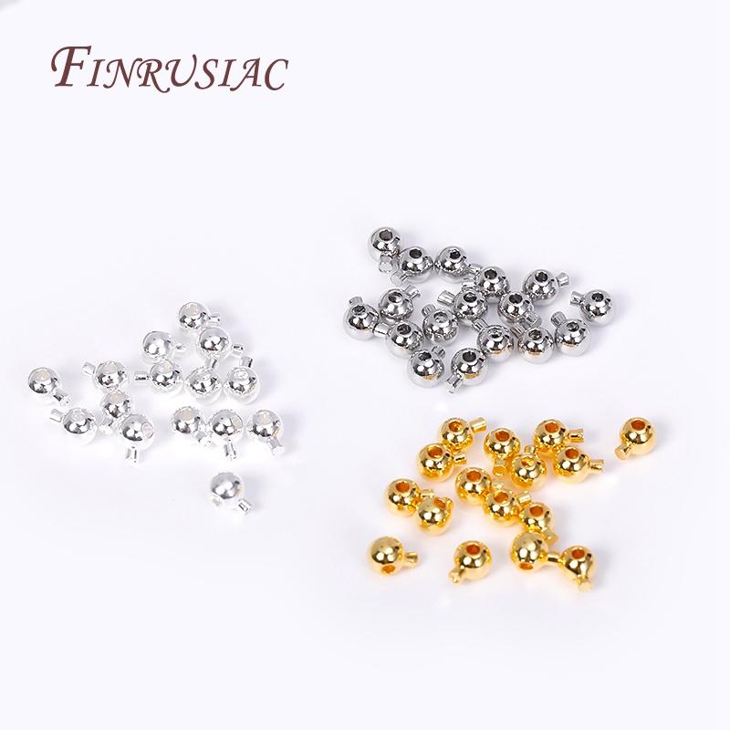 Supplies For Jewellery 18K Gold Plated Ball End Cap for Memory Wire, Positioning Clasp For DIY Jewelry Making Accessories