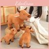 Cow Brown Plush Toy Animal Stuffed Dolls Bedroom Decoration Kids Cute Gifts