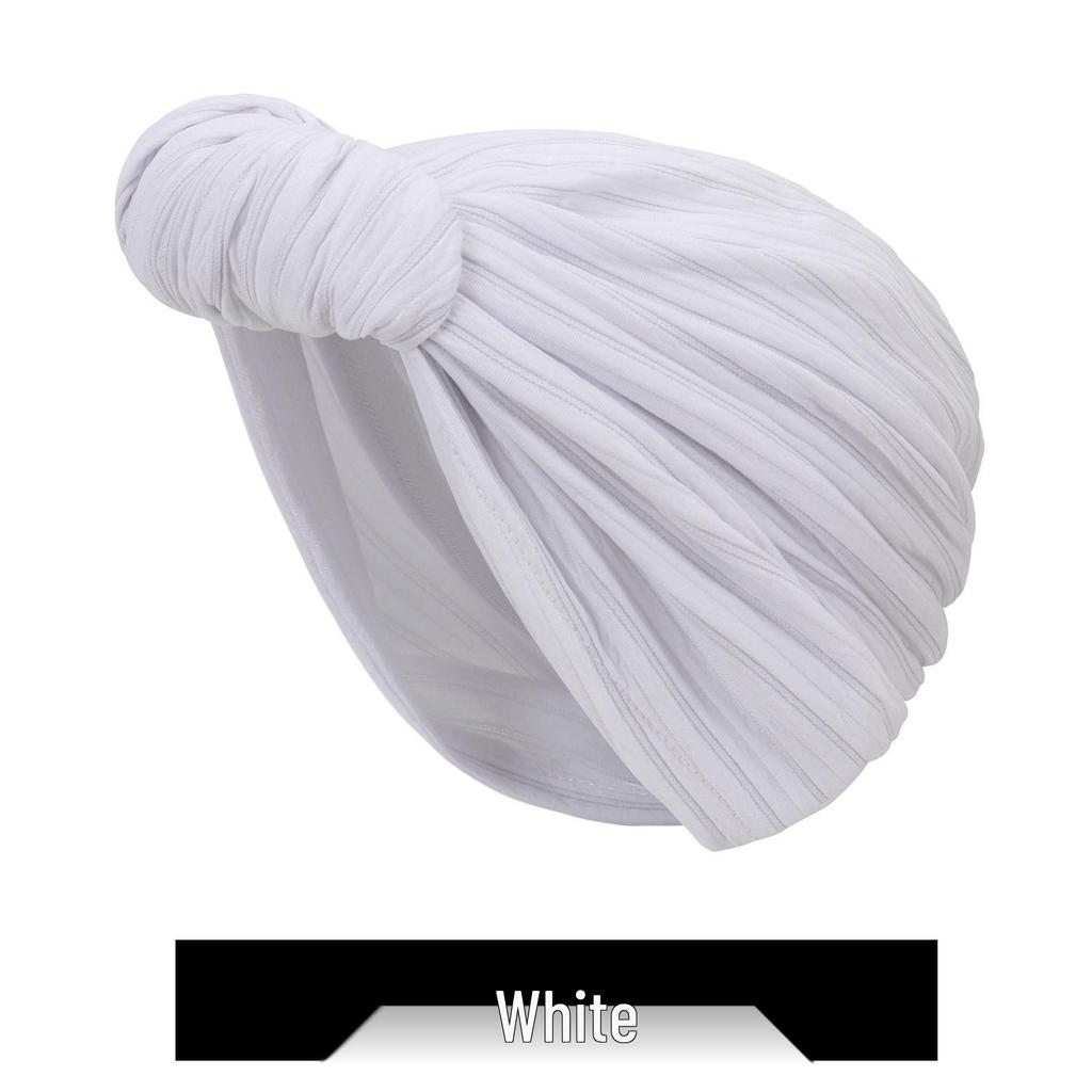 Silver Thread Knotted Headscarf Hat: 2022 Autumn/Winter European & American Fashion.