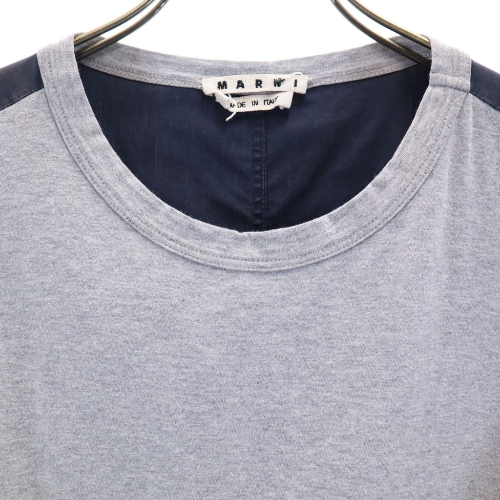 Marni Made In Italy Short Sleeve Switching T-shirt 44 Gray Men's Used