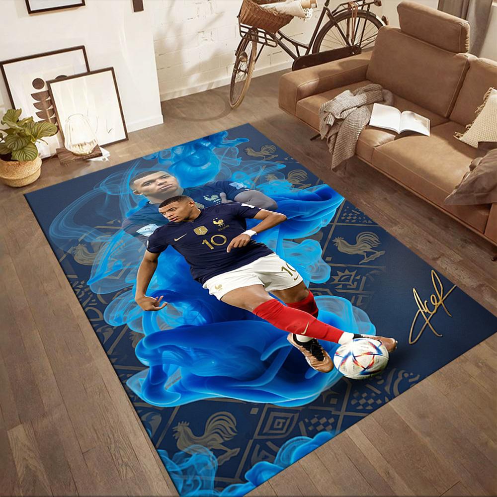 Mbappe 289 Floor Mat Perfect for Outdoor Playrooms Study room Foyer Anti-slip Rug Anime Office Decor Spiritual Gift