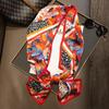 Natural Real Silk Scarf Women  Bandana Scarves Wrap Kerchief Mulberry Spring Fashion Luxury High Quality Hijab 14*145Cm