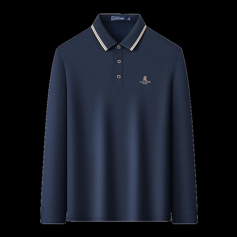 Pánské žakárové polo triko MONTAGUT ze směsi vlny